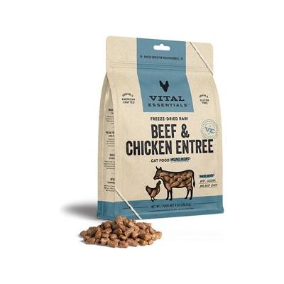 Vital Essential's Grain-Free Beef and Chicken Mini Nibs Freeze-Dried Cat Food - 8 Oz  