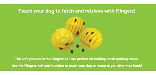 Flingerz Balls Compatible with Fling and Fetch Launcher Dog Toy - Yellow - 2 Pack     