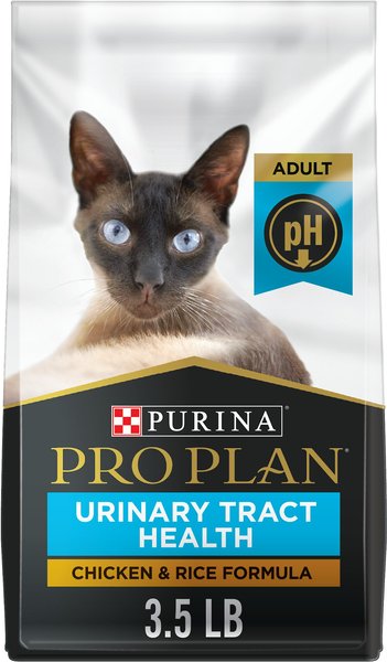 Purina Pro Plan Urinary Tract Health Chicken and Rice Dry Cat Food - 3.5 Lbs - Case of 6