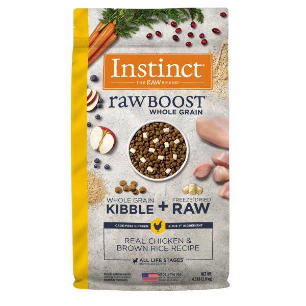 Instinct Raw Boost with Whole Grain Chicken and Brown Rice Dry Dog Food - 4.5 Lbs  