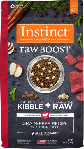 Instinct Raw Boost Grain-Free Beef Dry Dog Food - 4 Lbs  