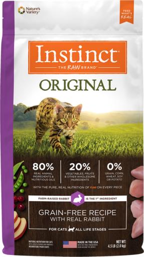 Instinct Nature's Variety Original Grain-Free Rabbit Formula Dry Cat Food - 4.5 Lbs  