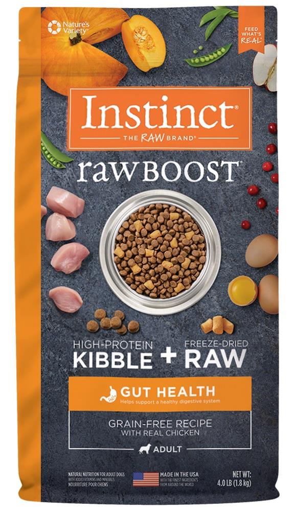 Instinct Grain-Free Raw Boost Gut Health Chicken Dry Dog Food - 4 Lbs  