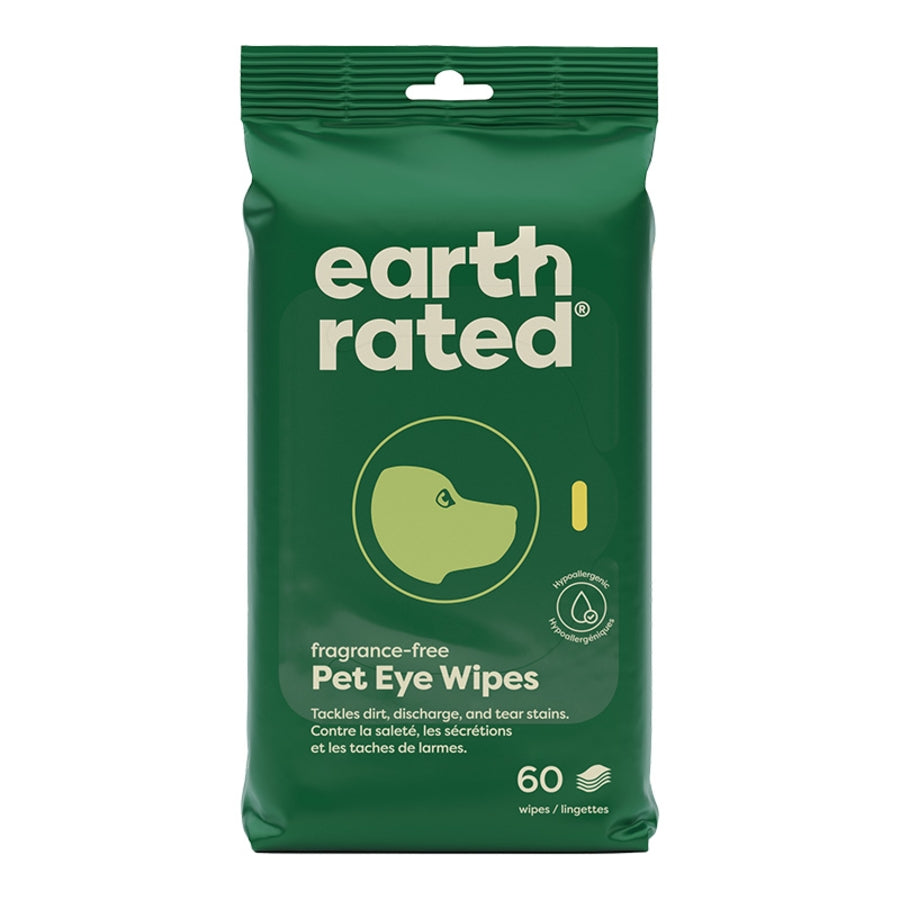 Earth Rated Unscented Eye Cleansing Dog Wipes - 60 Count