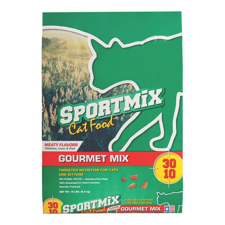 Sportmix Gourmet Mix Chicken Liver and Fish Flavor All Ages Dry Cat Food