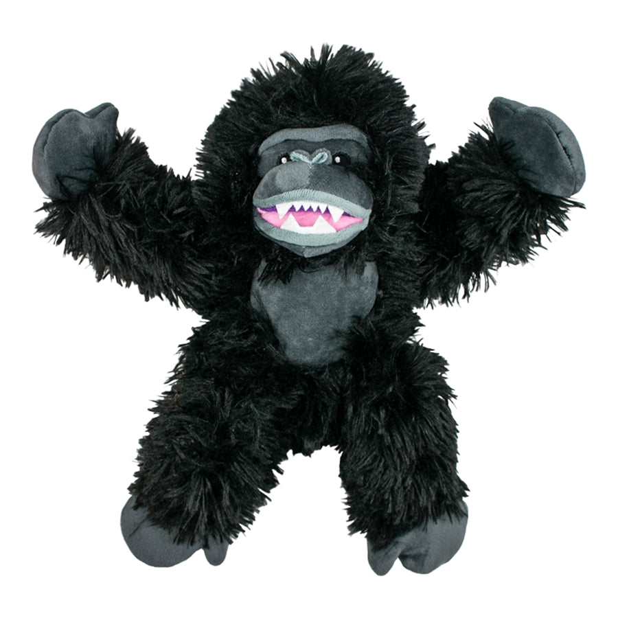 Tall Tails Rope Inner Structured Gorilla Squeak and Crinkle Plush Dog Toy - 14 Inches