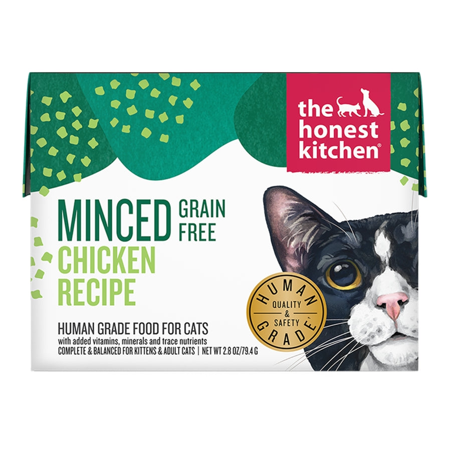 Honest Kitchen Grain-Free Minced Chicken Wet Cat Food Pouch - 2.8 Oz - Case of 12