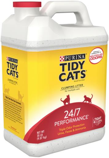 Tidy Cats Scoop 24/7 Performance Continuous Odor Control for Multiple Cats Cat Litter  