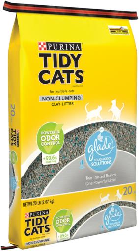 Purina Tidy Cats Glade Tough-Odor Solutions Non-Clumping Clay Cat Litter - 20 Lbs  