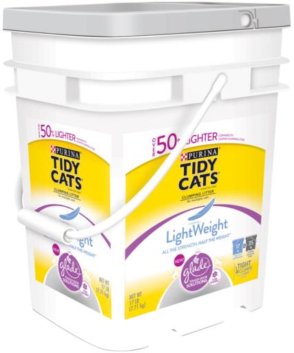 Purina Tidy Cats Lighttweight Low-Dust Clumping Scented Glade Clean Blossoms Clay Multi Cat Litter - 17 Lbs  