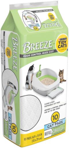 Purina Tidy Cats Breeze Pads Spring Clean Scented Refill Cat Litter Pads - 4 Count - 10 Pack  