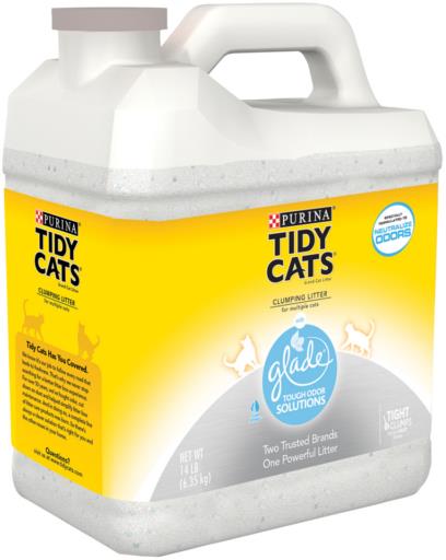 Purina Tidy Cats Glade Clear Springs Scented Clumping Low-Dust Clay Multi-Cat Litter - 14 Lbs - Case of 3  