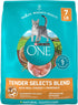 Purina One Tender Selects Blend Chicken Carrots Peas and Rice Dry Cat Food - 7 Lbs - Case of 4