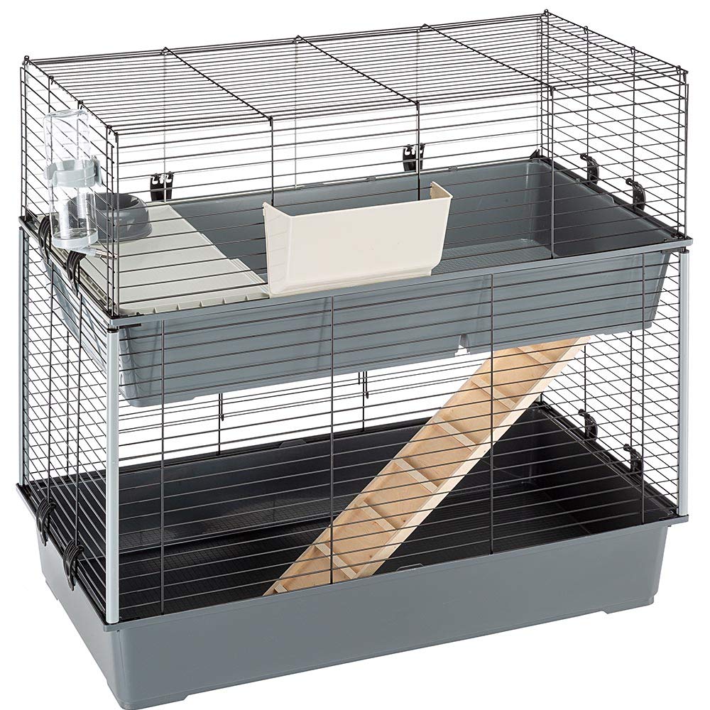 Ferplast Krolik 140 Plus Small Animal Rabbit Cage - L:56" X W:23.6" X H:19.7" Inches  