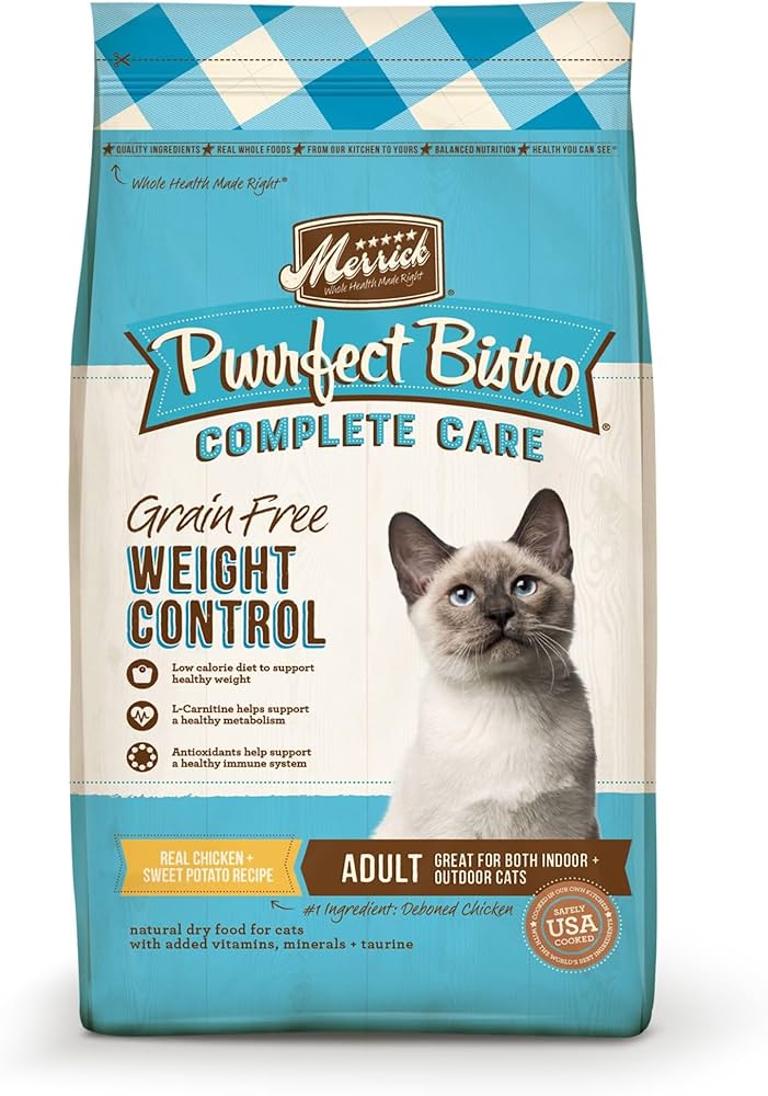 Merrick Purrfect Bistro Grain-Free Complete Care Healthy Weight Dry Cat Food - 4 lb Bag