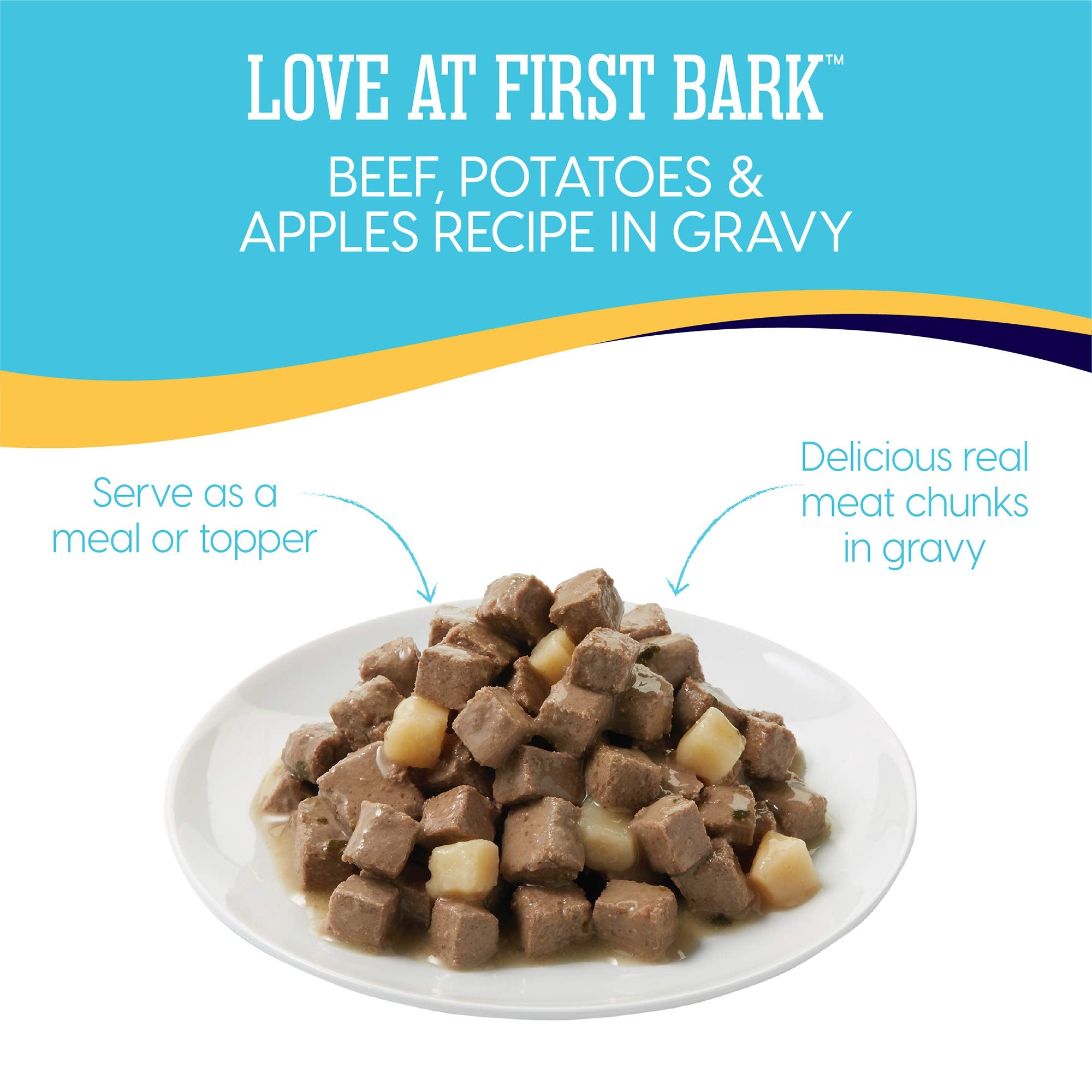 Solid Gold Love at First Bark Grain-Free Beef Potato and Apple in Gravy Canned Dog Food - 13.2 Oz - Case of 6  