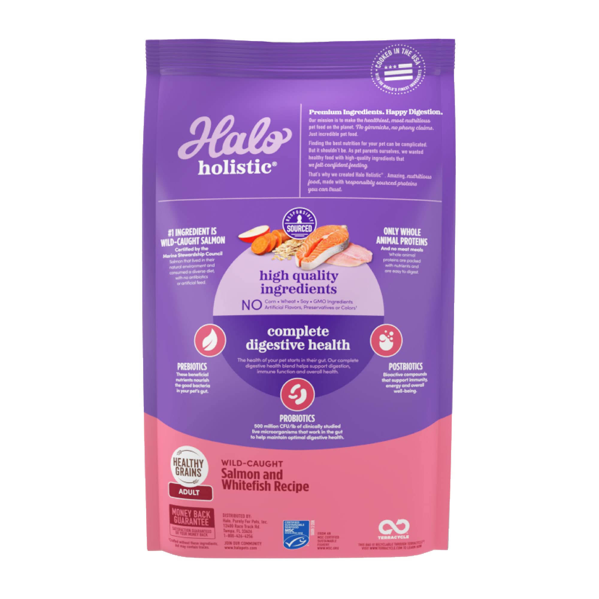 Halo Pets Elevate Healthy Grains Salmon Recipe Dry Dog Food - 20 Lbs  