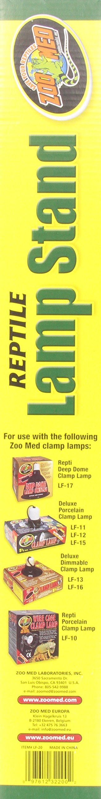 Zoo Med Laboratories Reptile Adjustable Height Lamp Stand - Large - 20-100 Gallons - 15" X 38" Inches  