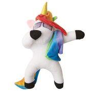 Snugarooz Dab The Unicorn Squeak and Crinkle Plush Dog Toy - 12" Inches  