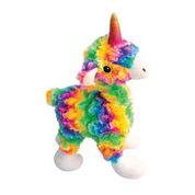 Snugarooz Llama Mia Rainbow Squeak and Crinkle Plush Dog Toy - 10