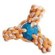 Snugarooz Fling N' Fun Rope and Ball Fetch Dog Toy - Mini - 4" Inches  