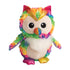 Snugarooz Hootie The Owl Rainbow Squeak and Crinkle Plush Dog Toy - 8" Inches  