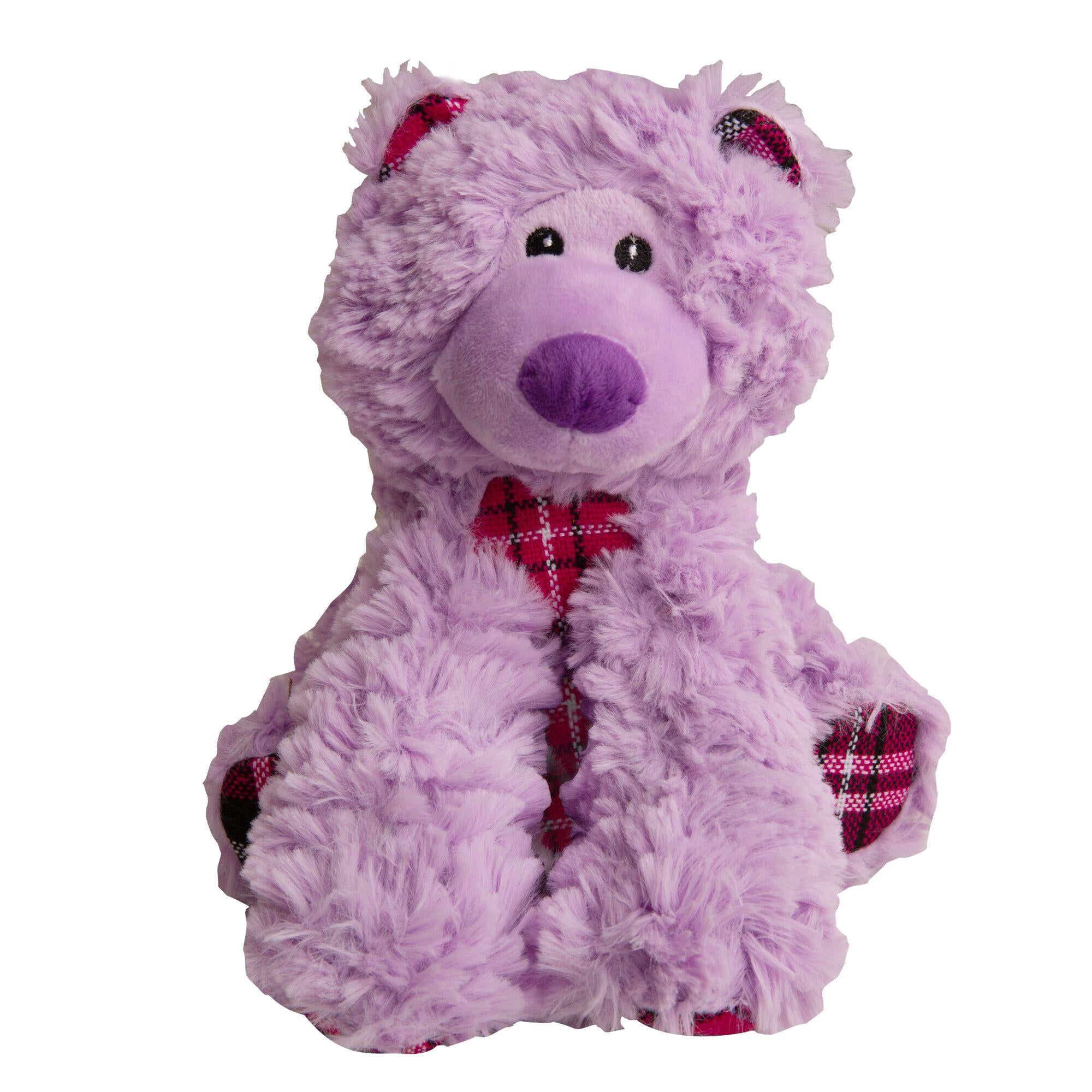 Snugarooz Bella the Purple Bear Squeak and Crinkle Plush Dog Toy - 11