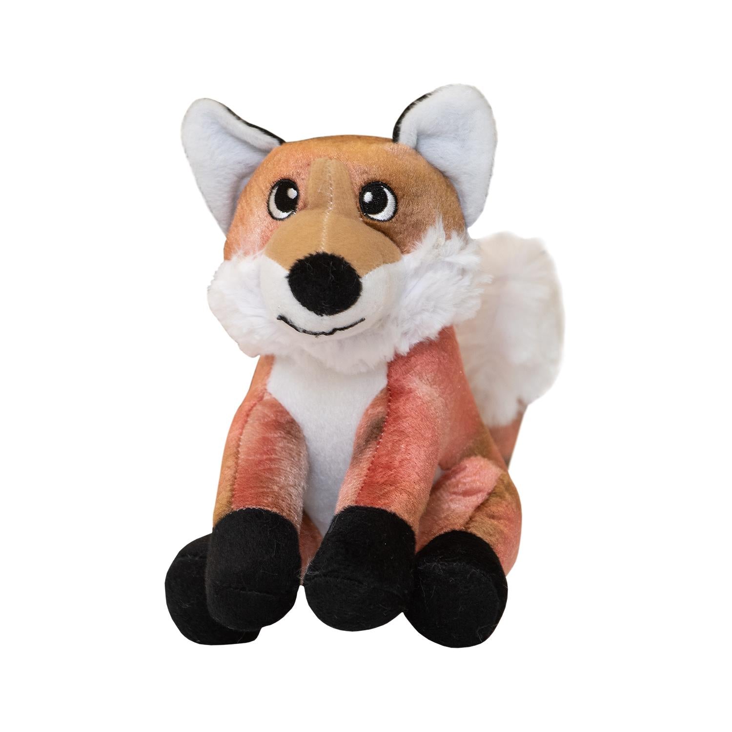 Snugarooz Fitz The Fox Squeak and Crinkle Plush Dog Toy - 6" Inches  