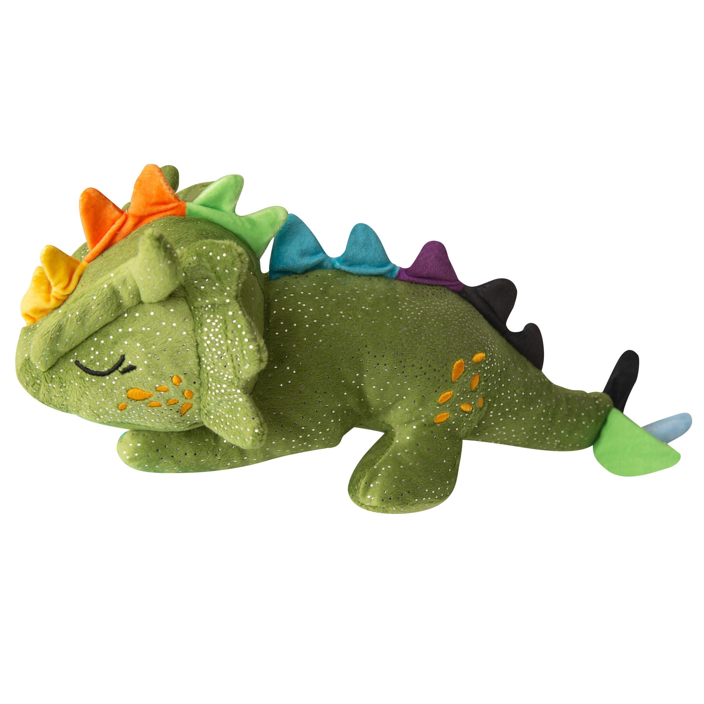 Snugarooz Drowzy The Dragon Squeak and Crinkle Plush Dog Toy - Green - 14" Inches  