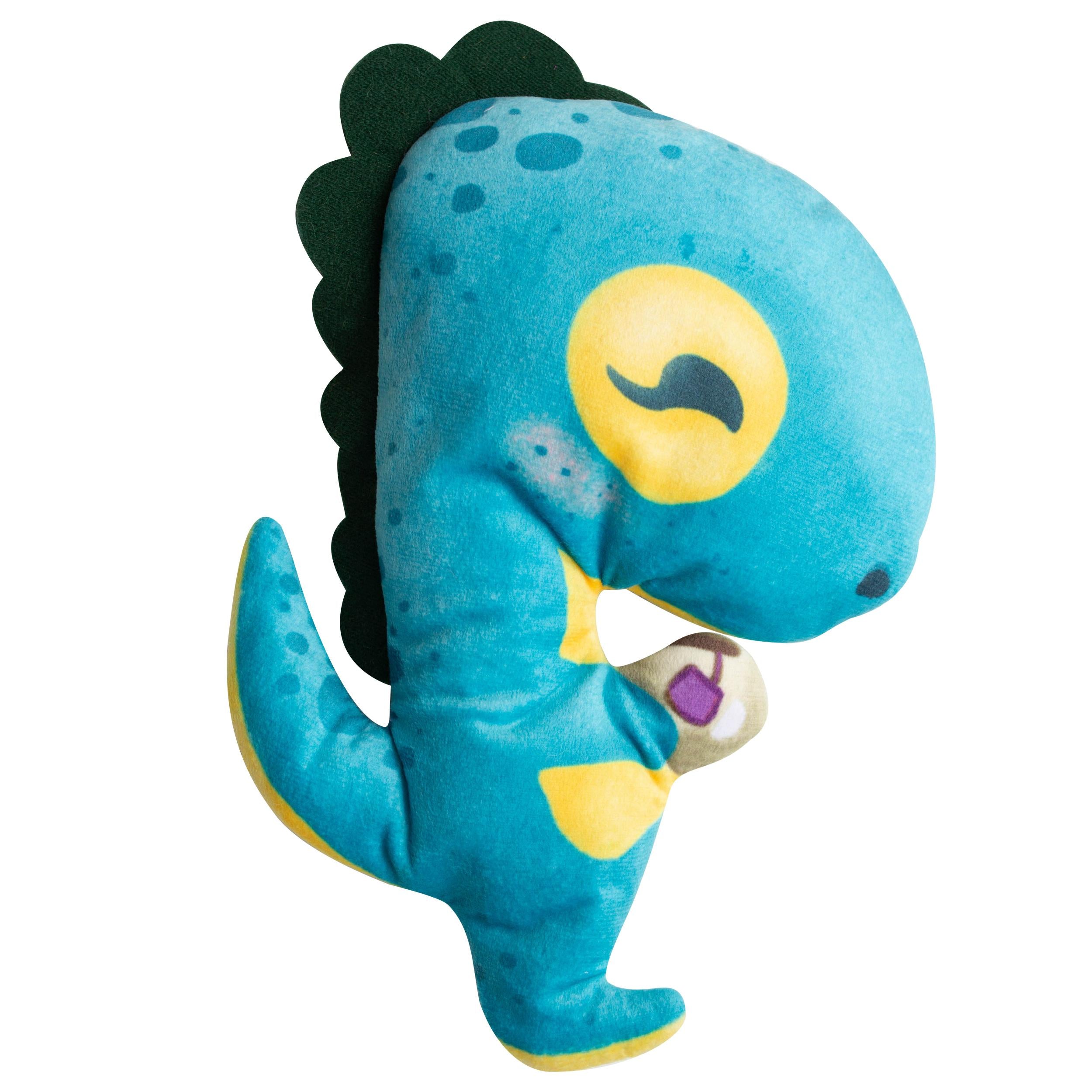 Snugarooz Tea-Rex Squeak and Crinkle Plush Dog Toy - 10