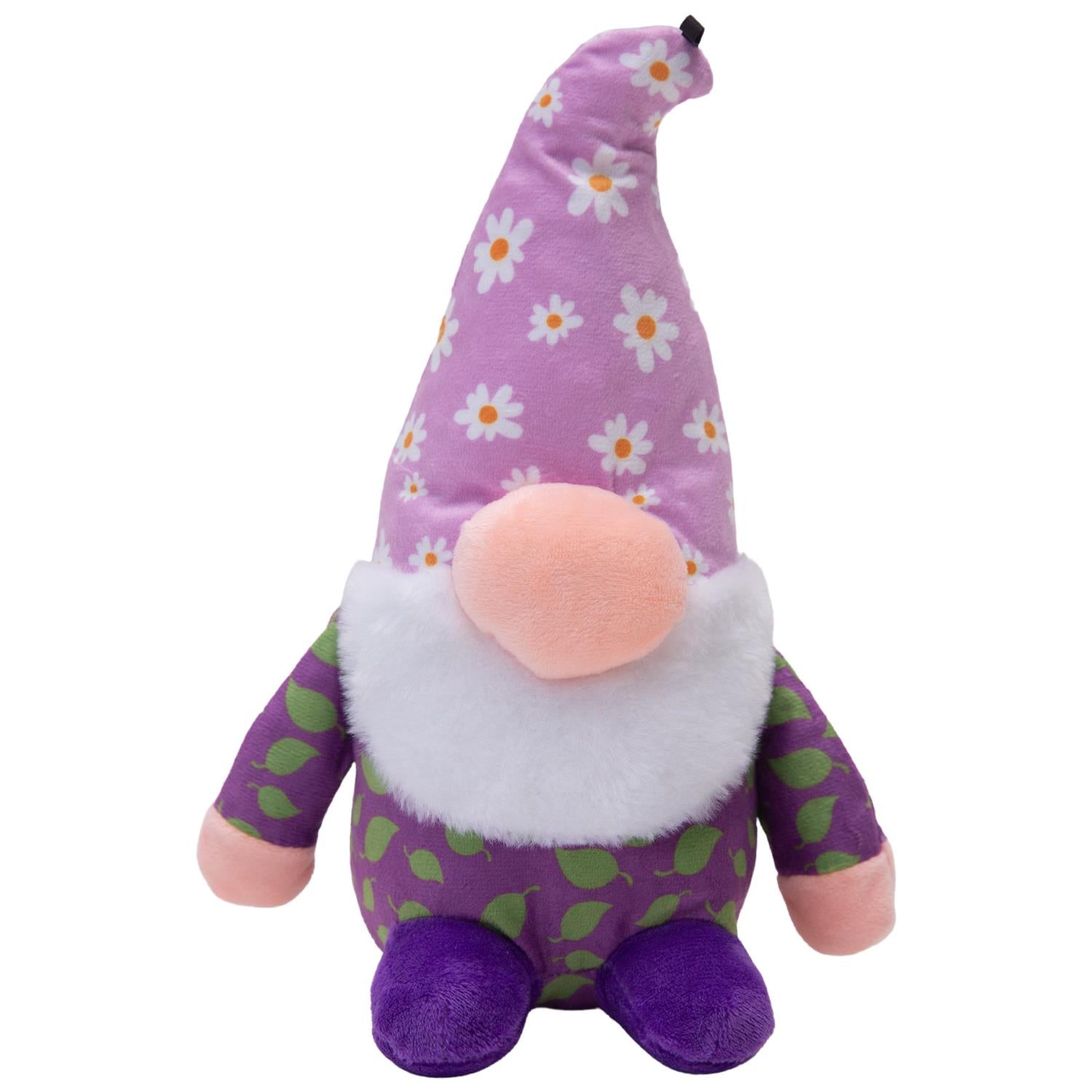 Snugarooz Baby Daisy Gnome Squeak and Crinkle Plush Dog Toy - Large - 10