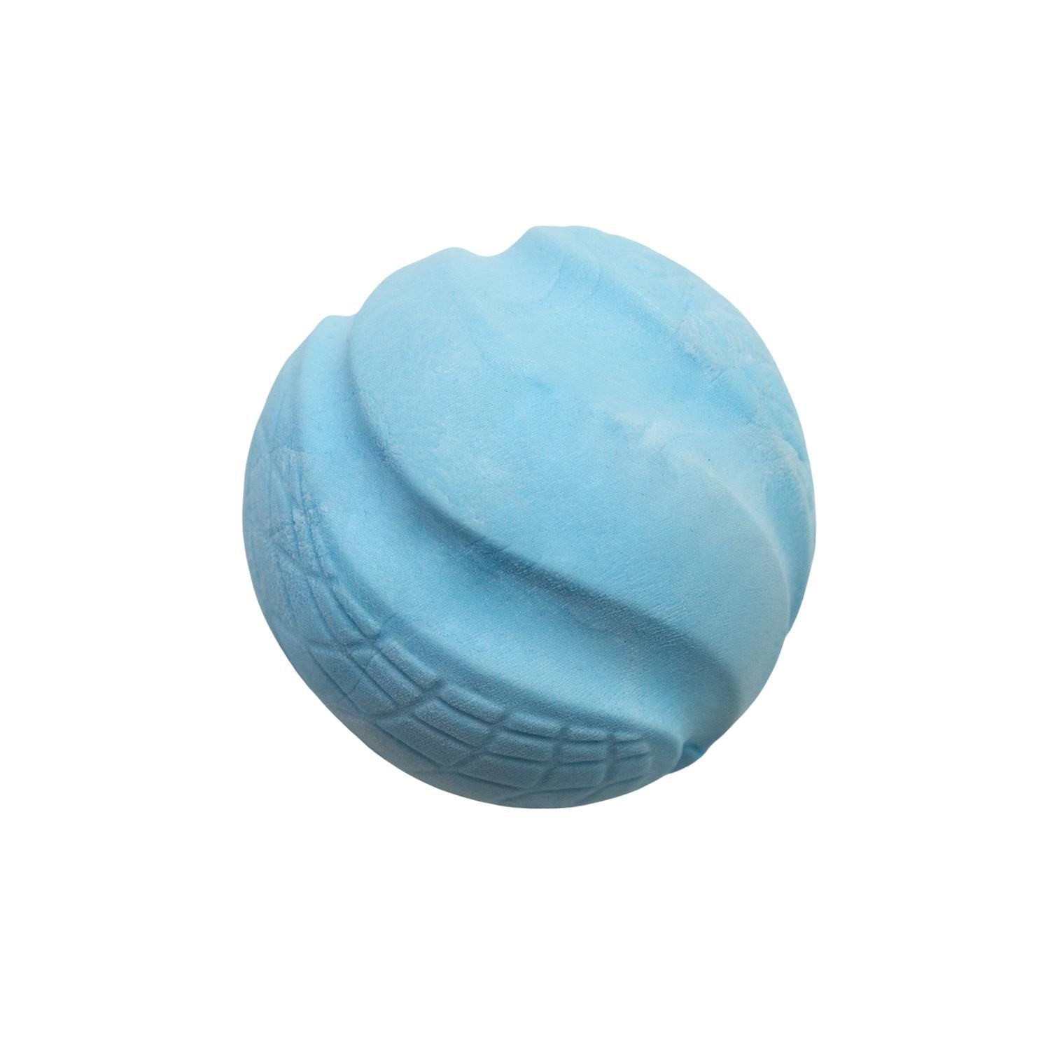 Snugarooz Sky Bounce Ballz Fetch and Toss Ball Dog Toy - Blue - 3" Inches  