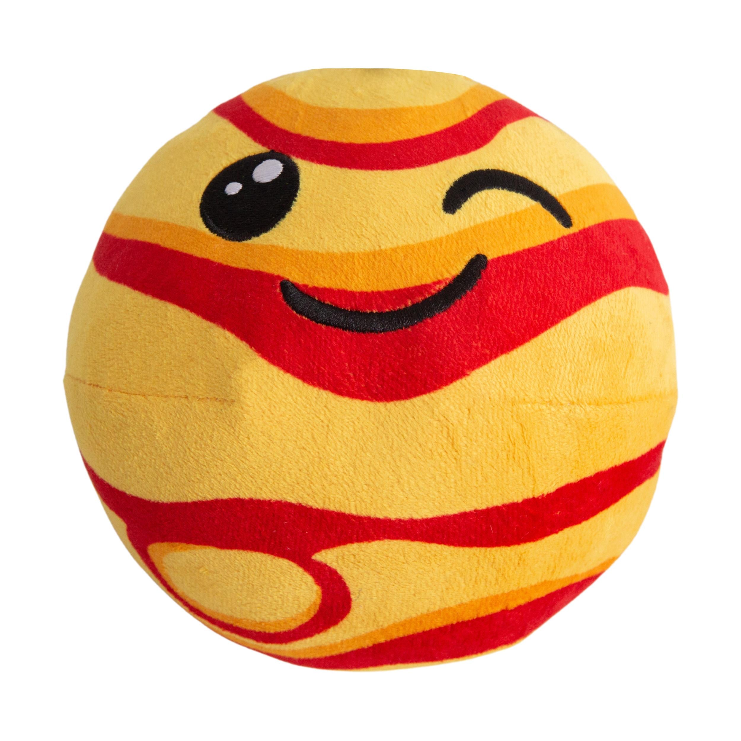 Snugarooz Joyful Jupiter Ball Squeak and Crinkle Plush Dog Toy  