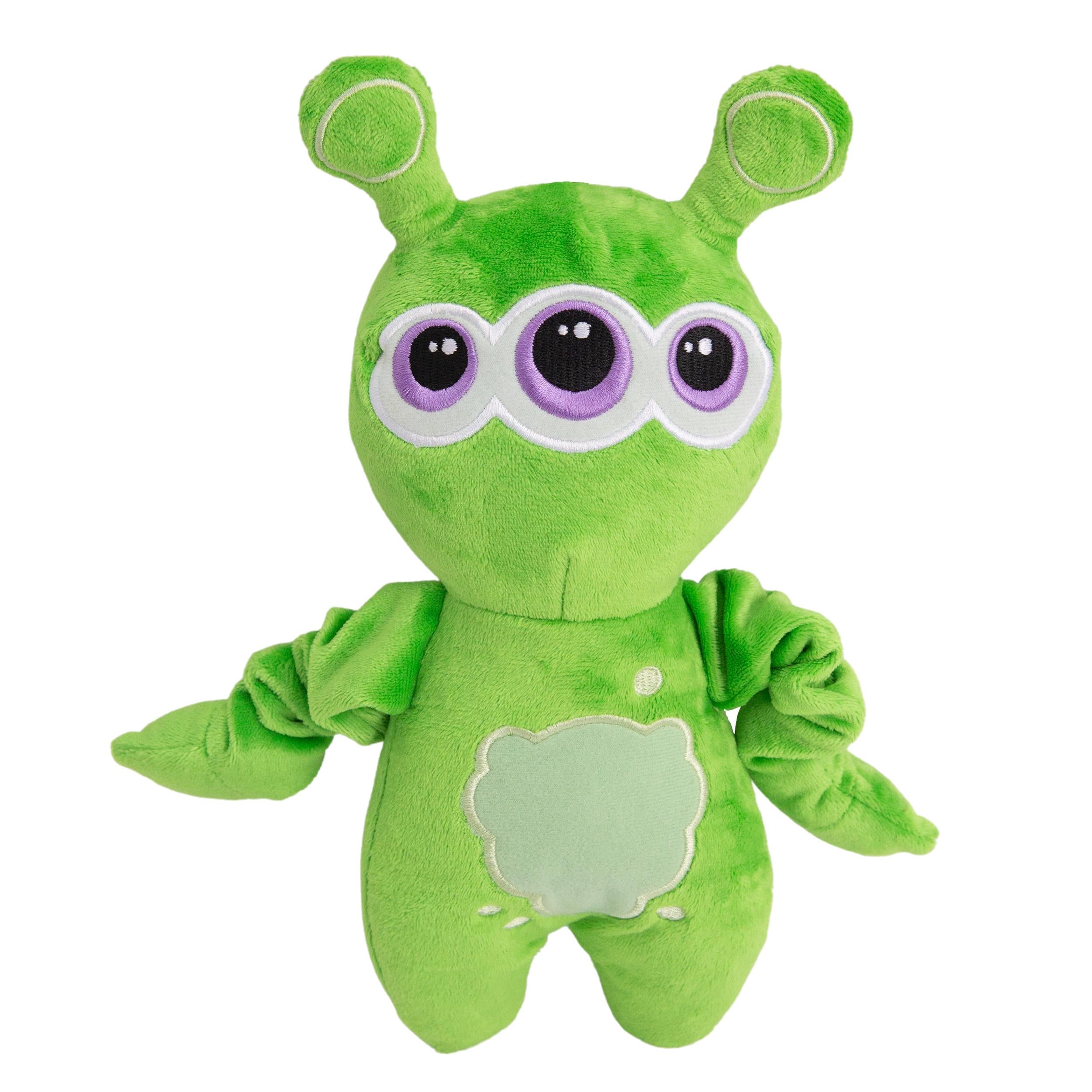 Snugarooz Venus The Alien Squeak and Crinkle Plush Dog Toy - 11" Inches  