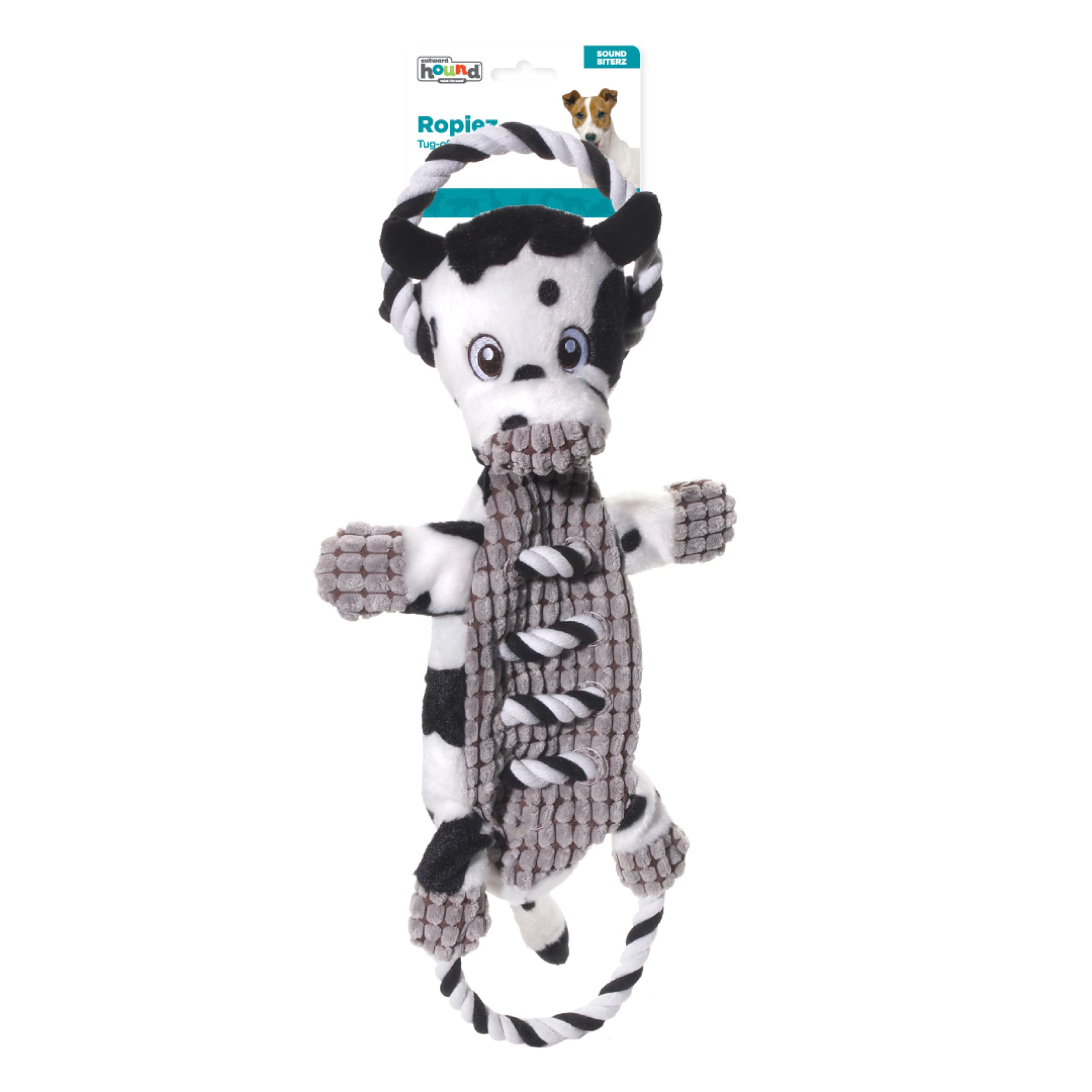 Outward Hound Springys Otter Plush and Rope Tugging Dog Toy  