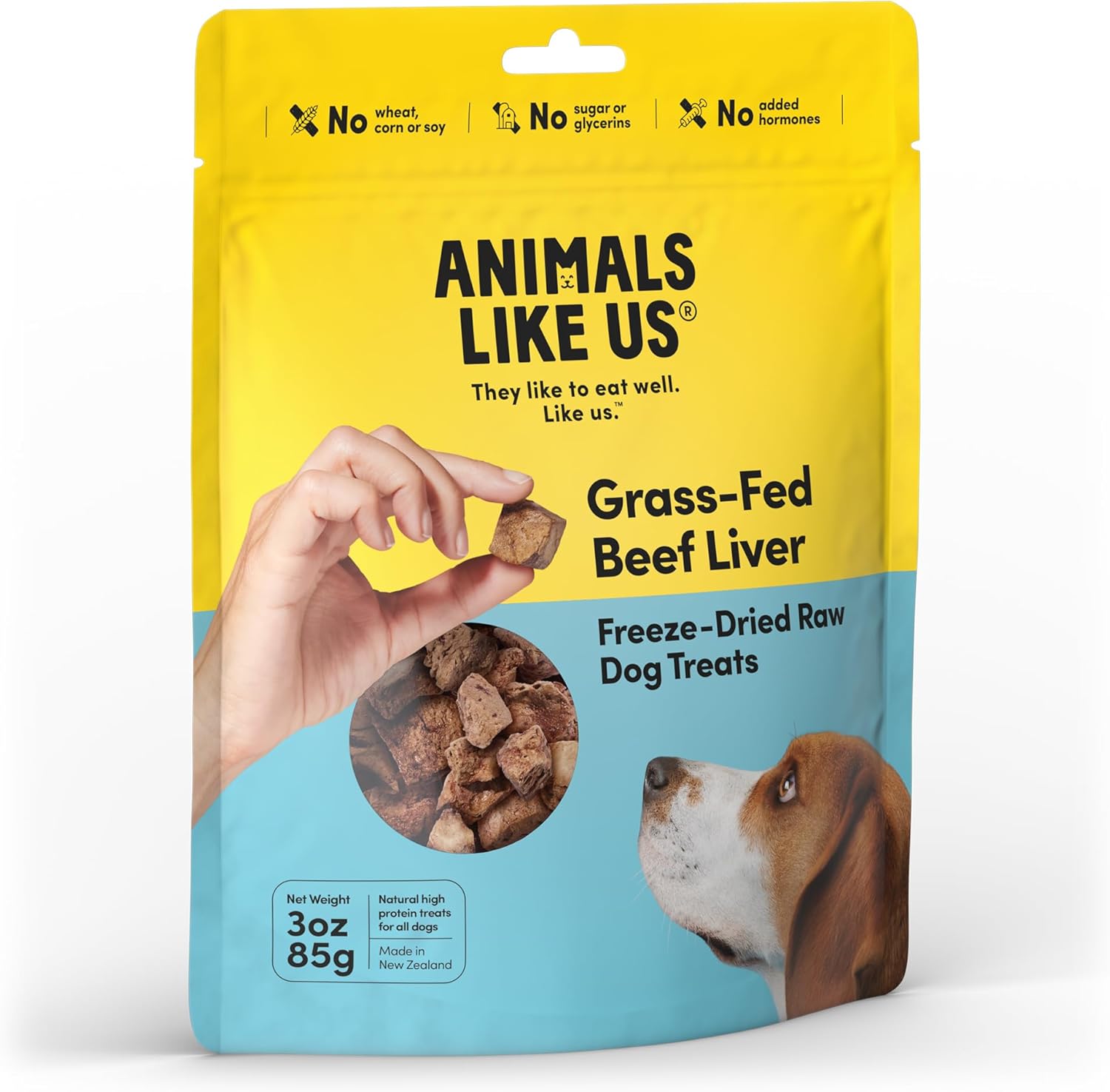 Animals Like Us Grass-Fed Beef Liver Freeze-Dried Raw Dog Treats - 3 Oz - Case of 12