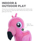 Outward Hound Fire Biterz Tropical Flamingo Squeak and Plush Durable Nylon Dog Toy - Small  