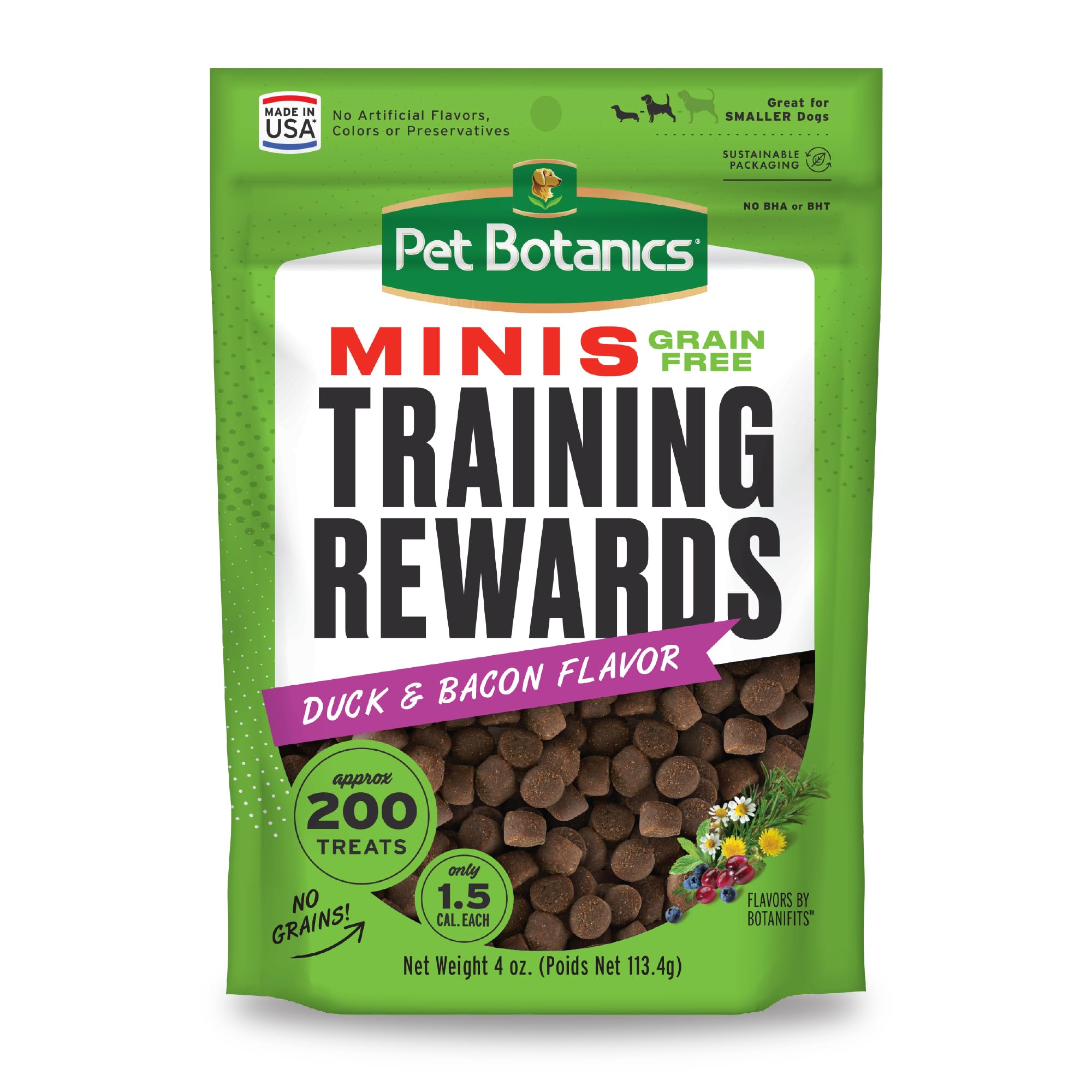 Pet Botanics Training Rewards Grain-Free Salmon Soft and Chewy Dog Treats - Mini - 4 Oz  