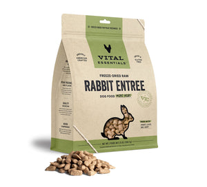 Vital Essential's Grain-Free Rabbit Entrée Mini Nibs Freeze-Dried Dog Food - 25 Oz