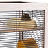 Ferplast Hampsterville Hampster Cage with Wooden Base and Accessories - Tan - 22.7" X 12.2" X 2.6" Inches  