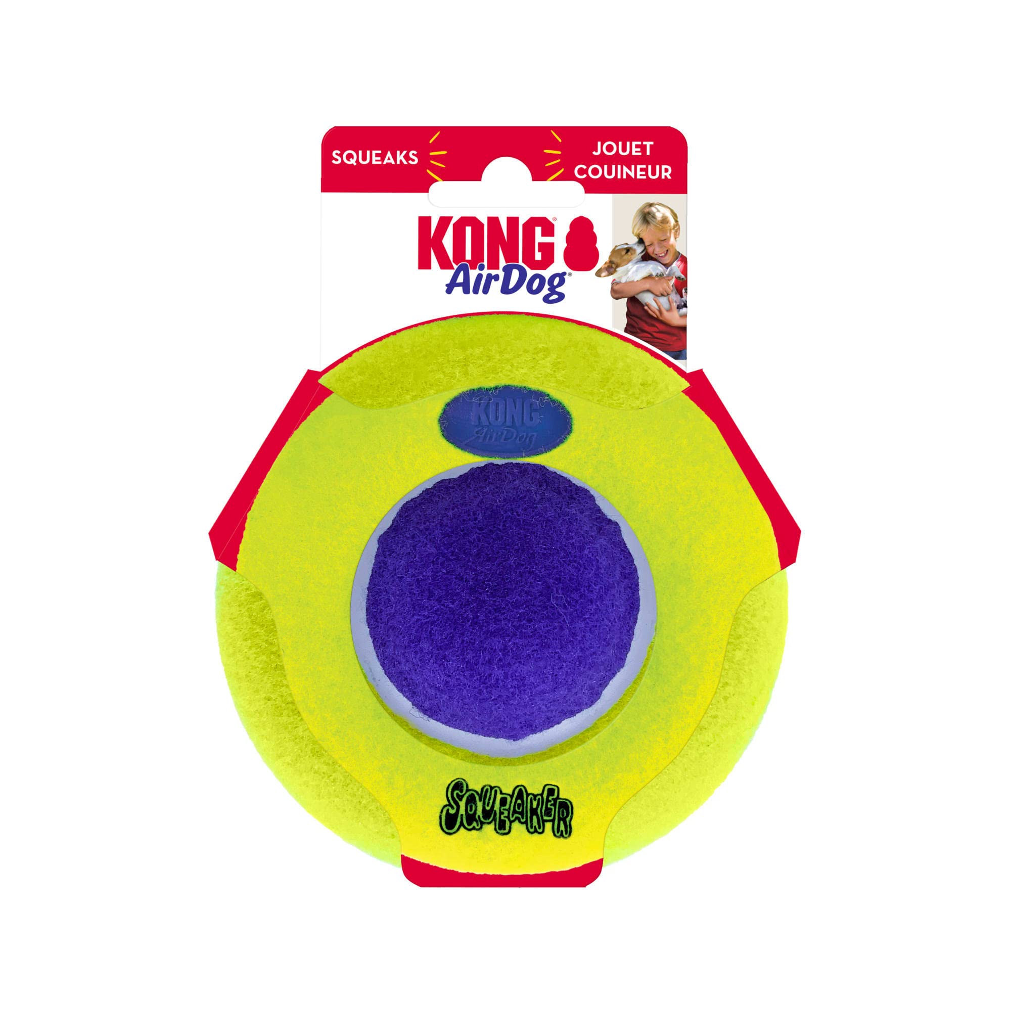 Kong AirDog Squeaky Saucer Felt Fetch Dog Toy - Medium/Large  