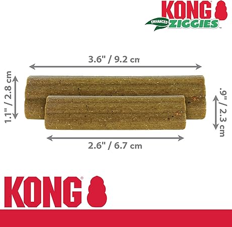 Kong Ziggies Enhanced Plant-Based Teeth Cleaning Dental Dog Sticks Treats