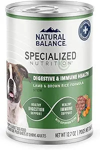 Natural Balance Specialized Nutrition Digestive and Immune Health Lamb and Brown Rice Canned Dog Food - 12.7 Oz - Case of 12 Default Title