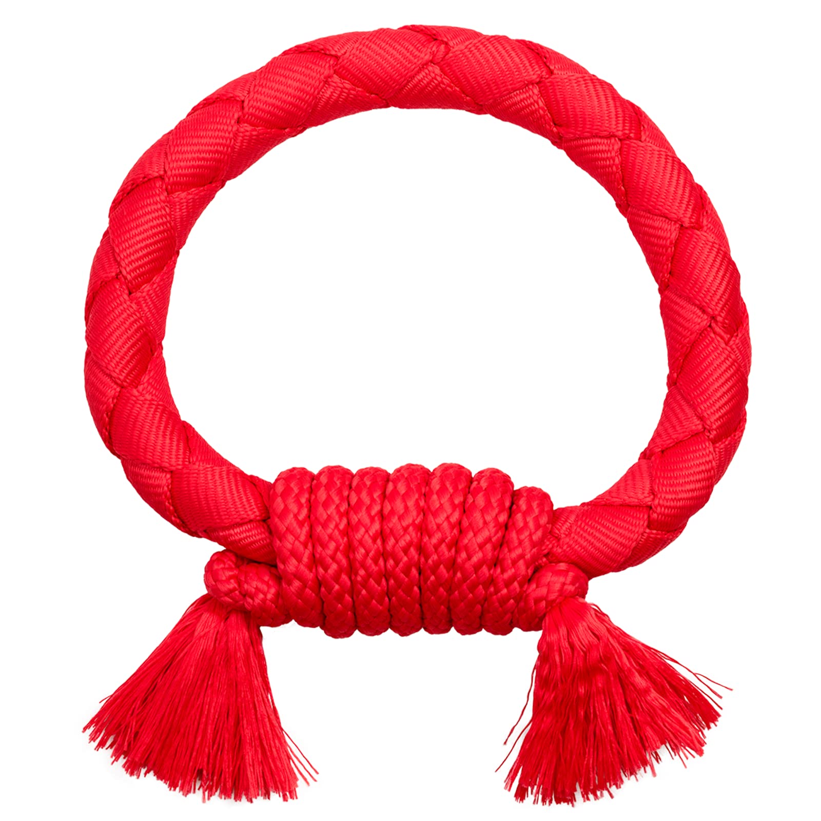 Playology Beef Scented Dri-Tech Ring Dog Toy with Encapsiscent Technology - Red - Large  