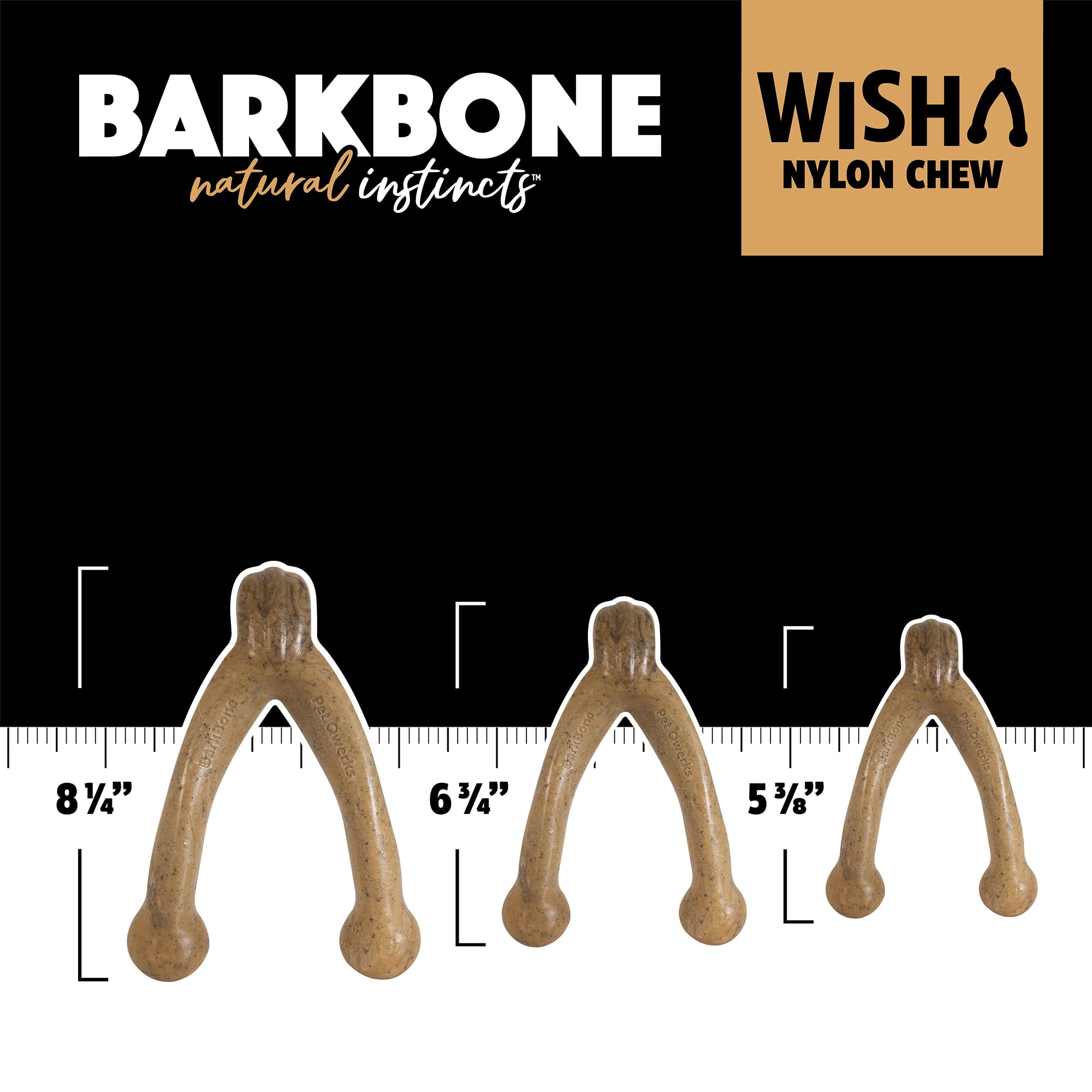 Pet Qwerks Wishbone Bacon Flavored Dog Toy - Small  