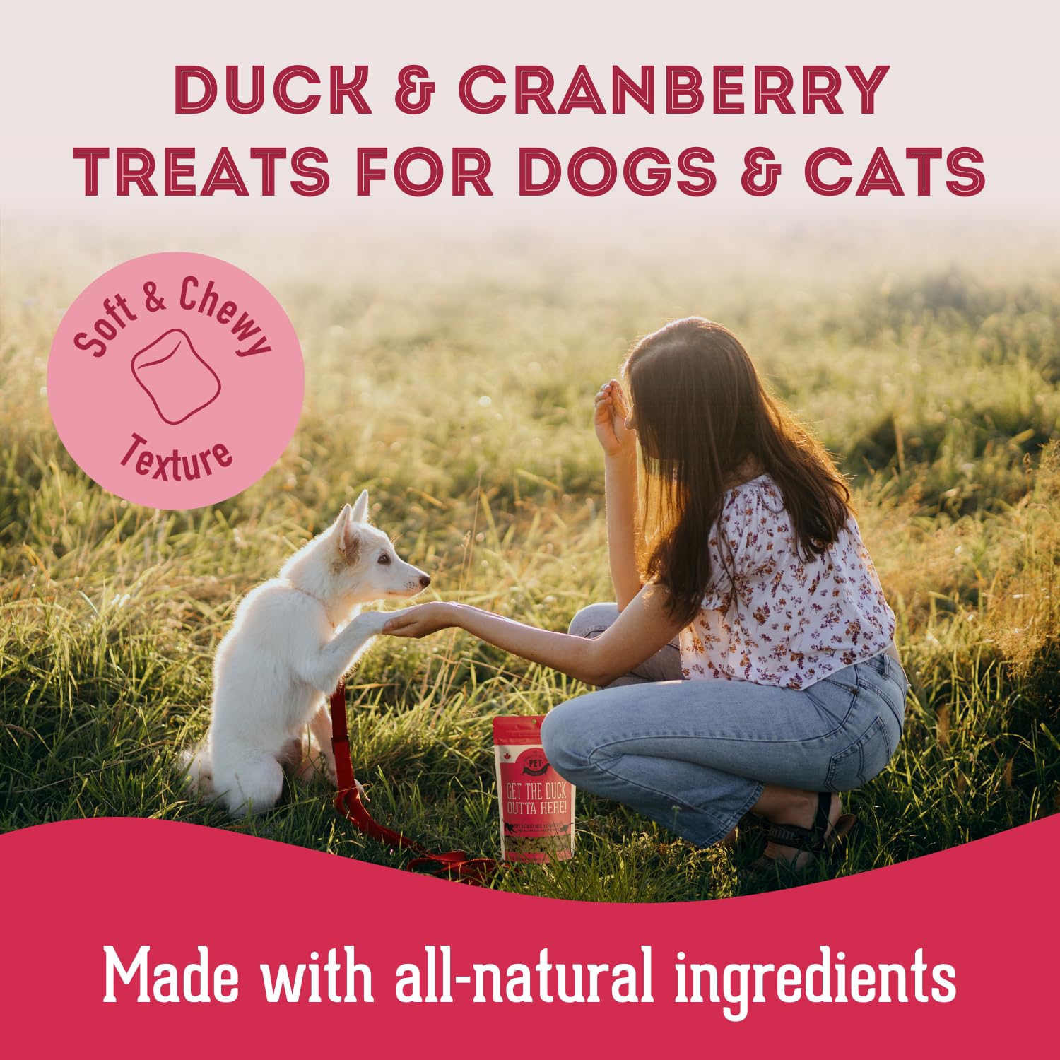 Granville Island Pet Treatery Get The Duck Outta Here Soft and Chewy Dog Treats - 6.17 Oz  