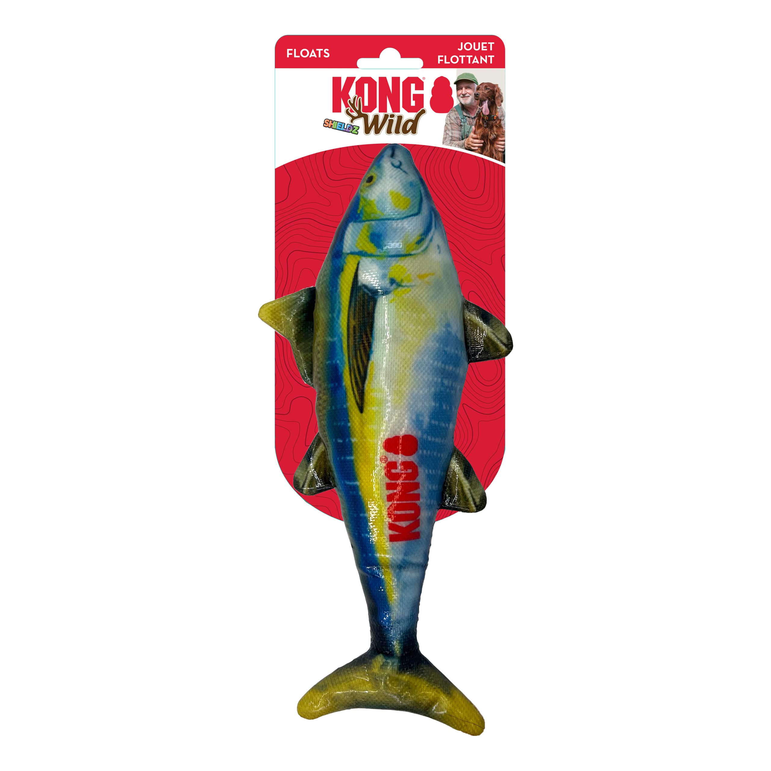 Kong Wild Shieldz Tuna Fish Fetch and Floating Nylon Dog Toy - Medium  