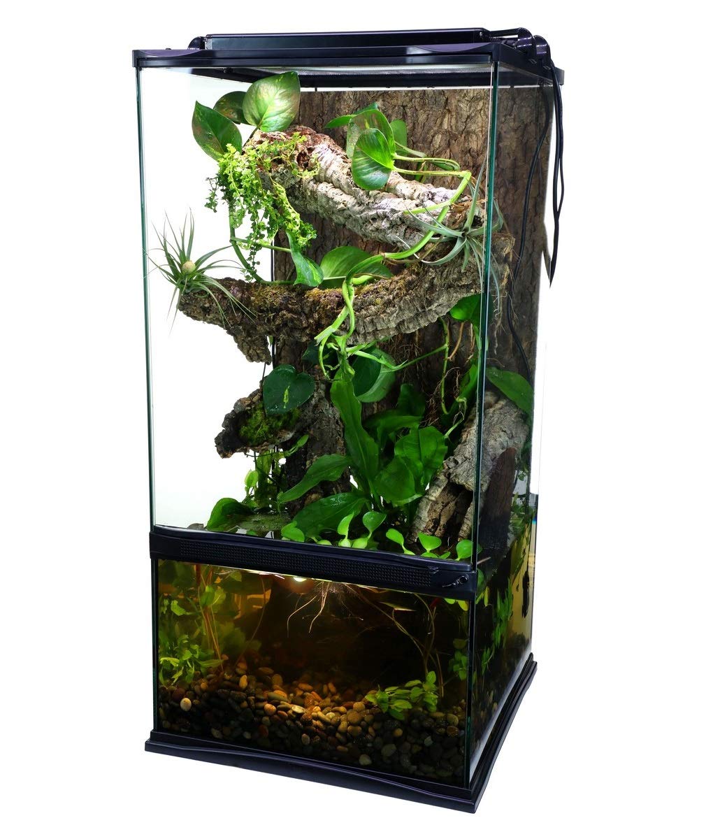 Zoo Med Laboratories Aquarium Terrarium or Paludarium Habitat Tank - 10 Gallons - L:18" X W:18" X 36" Inches  