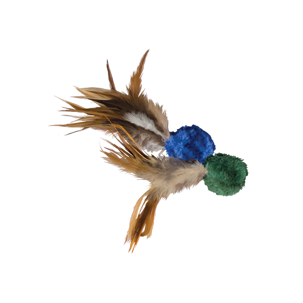 Kong Active Bubble Ball and Feather Rope Catnip Cat Toy  