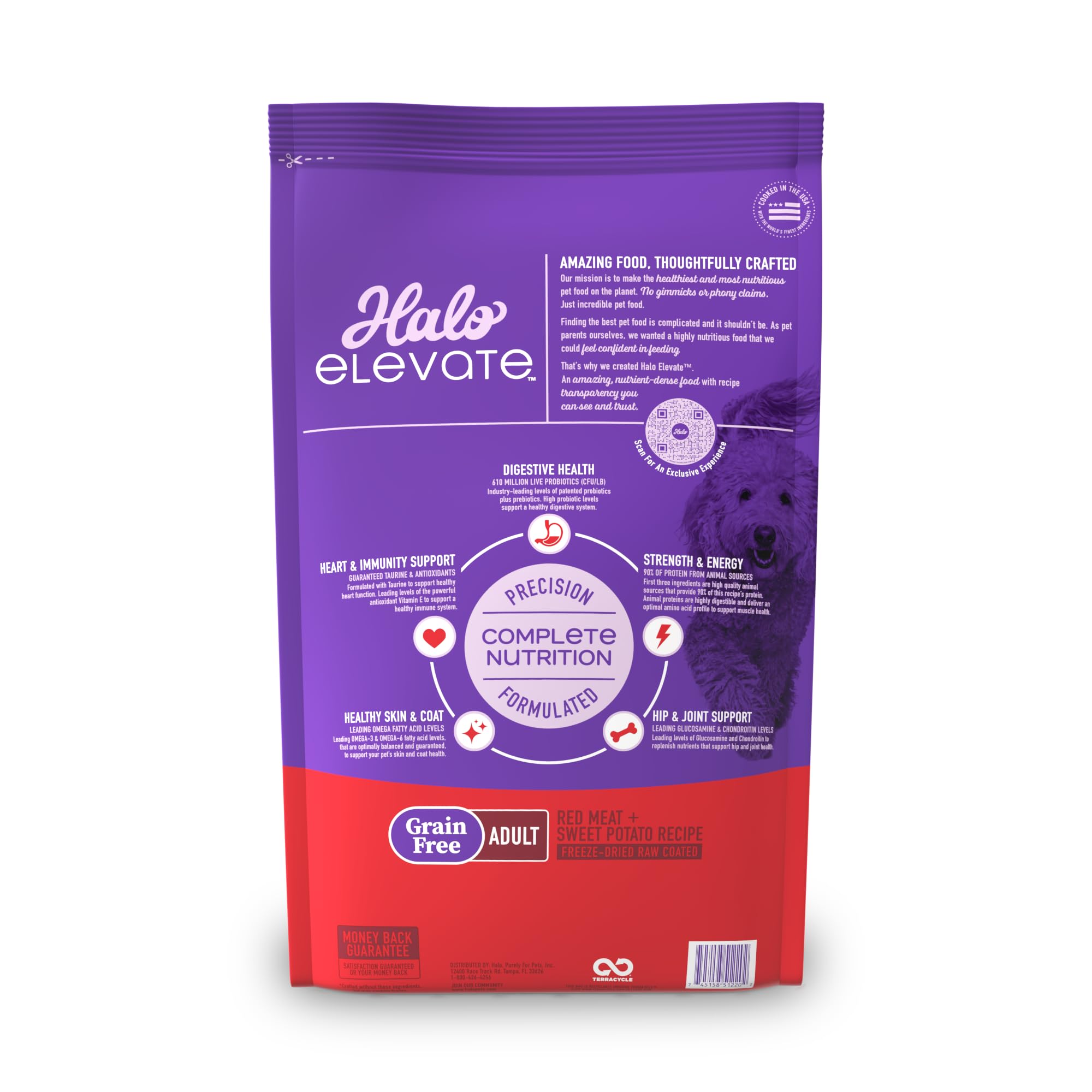 Halo Pets Elevate Grain-Free Red Meat Recipe Dry Dog Food - 20 Lbs  